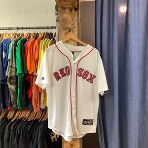 Vintage MLB Red Sox White Jersey